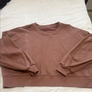 Lululemon cropped scuba sparkle crew neck
